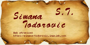 Simana Todorović vizit kartica